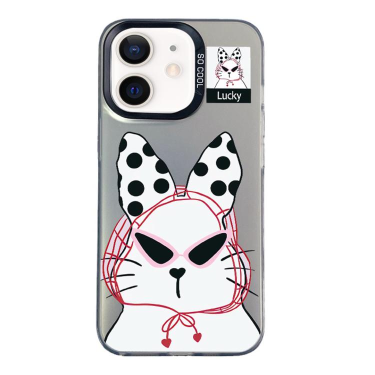 Custodia per telefono ibrida in PC e TPU con motivo argentato colorato, For iPhone 11, For iPhone 11 Pro