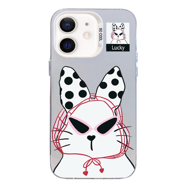 Custodia per telefono ibrida in PC e TPU con motivo argentato colorato, For iPhone 11, For iPhone 11 Pro