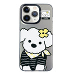 Custodia per telefono ibrida in PC e TPU con motivo argentato colorato, For iPhone 11, For iPhone 11 Pro