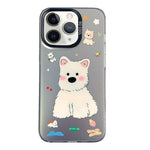 Custodia per telefono ibrida in PC e TPU con motivo argentato colorato, For iPhone 11, For iPhone 11 Pro