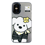 Custodia per telefono ibrida in PC e TPU con motivo argentato colorato, For iPhone X / XS, For iPhone XR