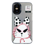 Custodia per telefono ibrida in PC e TPU con motivo argentato colorato, For iPhone X / XS, For iPhone XR