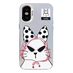 Custodia per telefono ibrida in PC e TPU con motivo argentato colorato, For iPhone X / XS, For iPhone XR