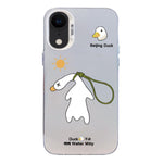 Custodia per telefono ibrida in PC e TPU con motivo argentato colorato, For iPhone X / XS, For iPhone XR