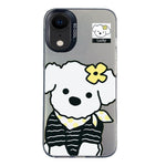 Custodia per telefono ibrida in PC e TPU con motivo argentato colorato, For iPhone X / XS, For iPhone XR