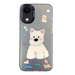 Custodia per telefono ibrida in PC e TPU con motivo argentato colorato, For iPhone X / XS, For iPhone XR