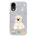 Custodia per telefono ibrida in PC e TPU con motivo argentato colorato, For iPhone X / XS, For iPhone XR