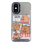Custodia per telefono ibrida in PC e TPU con motivo argentato colorato, For iPhone XS Max, For iPhone 8 Plus / 7 Plus
