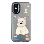 Custodia per telefono ibrida in PC e TPU con motivo argentato colorato, For iPhone XS Max, For iPhone 8 Plus / 7 Plus
