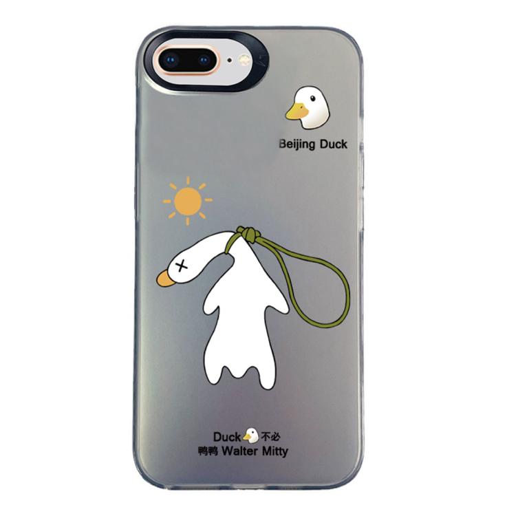 Custodia per telefono ibrida in PC e TPU con motivo argentato colorato, For iPhone XS Max, For iPhone 8 Plus / 7 Plus