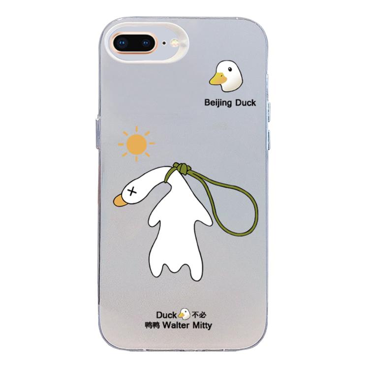 Custodia per telefono ibrida in PC e TPU con motivo argentato colorato, For iPhone XS Max, For iPhone 8 Plus / 7 Plus