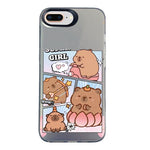 Custodia per telefono ibrida in PC e TPU con motivo argentato colorato, For iPhone XS Max, For iPhone 8 Plus / 7 Plus
