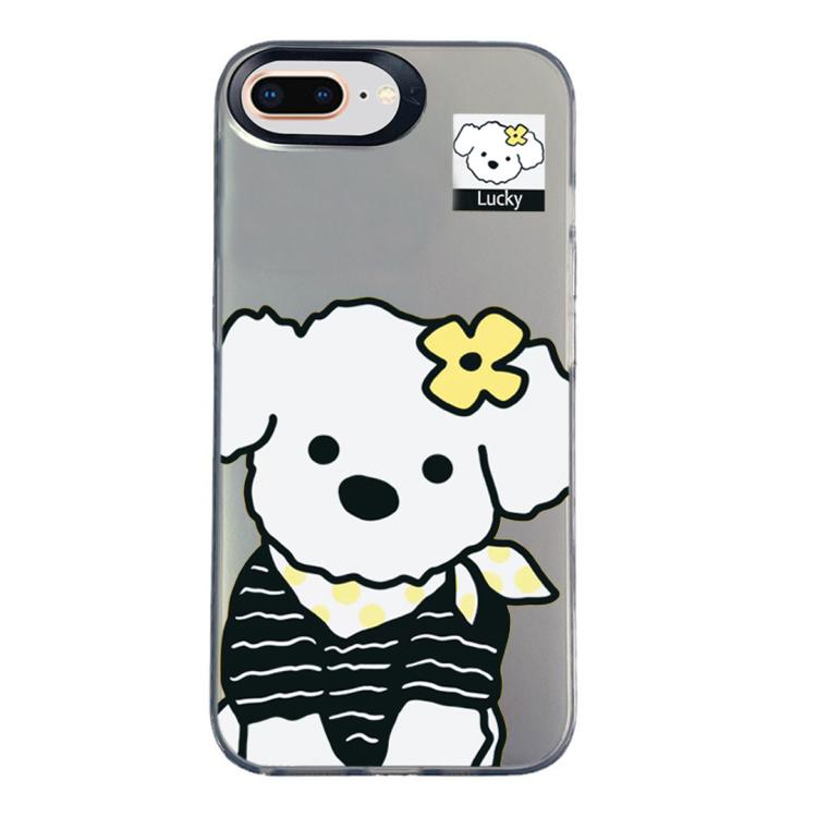 Custodia per telefono ibrida in PC e TPU con motivo argentato colorato, For iPhone XS Max, For iPhone 8 Plus / 7 Plus