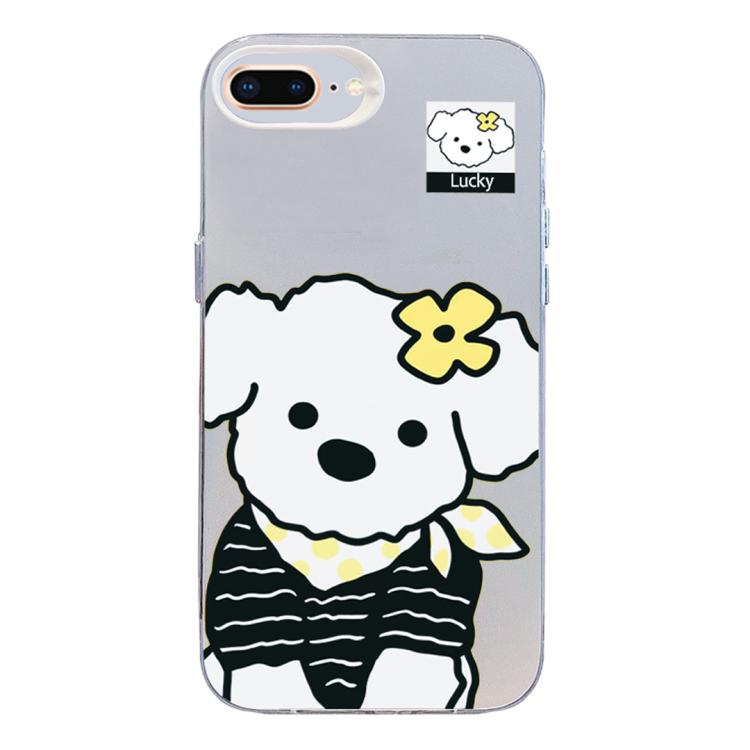 Custodia per telefono ibrida in PC e TPU con motivo argentato colorato, For iPhone XS Max, For iPhone 8 Plus / 7 Plus