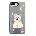 Custodia per telefono ibrida in PC e TPU con motivo argentato colorato, For iPhone XS Max, For iPhone 8 Plus / 7 Plus