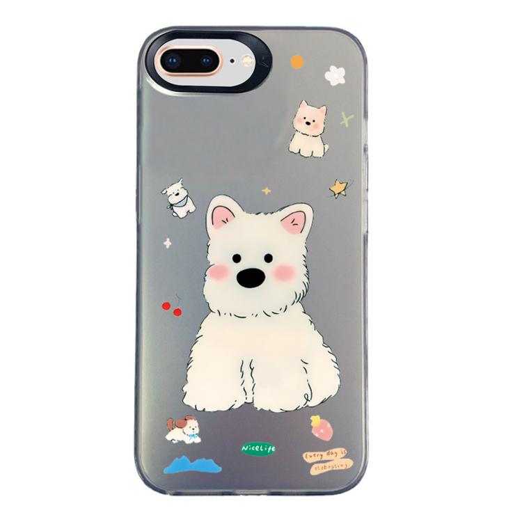 Custodia per telefono ibrida in PC e TPU con motivo argentato colorato, For iPhone XS Max, For iPhone 8 Plus / 7 Plus