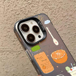 Custodia per telefono ibrida in PC e TPU con motivo argentato colorato, For iPhone 17e / 16e, For iPhone 17 Pro Max