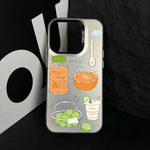 Custodia per telefono ibrida in PC e TPU con motivo argentato colorato, For iPhone 17e / 16e, For iPhone 17 Pro Max