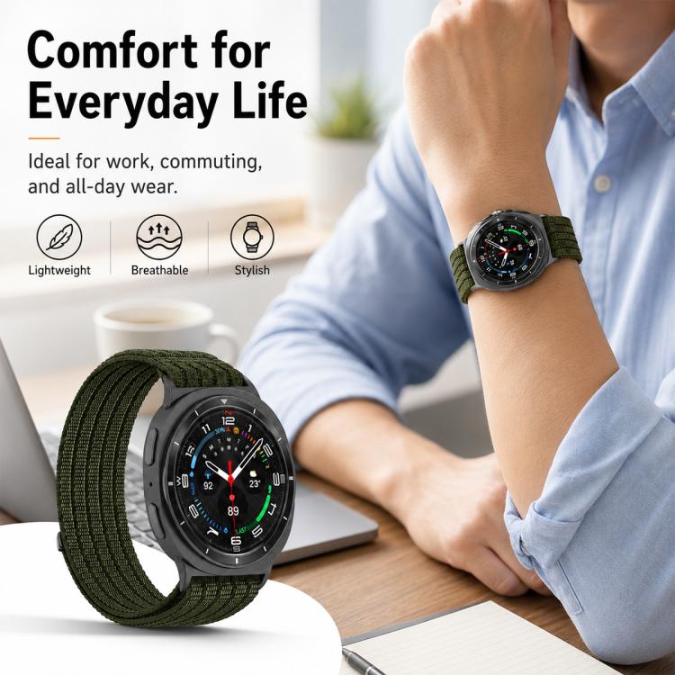 Cinturino per orologio xDfind in nylon traspirante con chiusura a strappo., For Galaxy Watch8 / Watch8 Classic