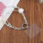 Collana per cellulare con ciondolo a forma di stella a cinque punte, dipinta ad olio, con laccetto di sicurezza.