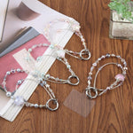Collana per cellulare con ciondolo a forma di stella a cinque punte, dipinta ad olio, con laccetto di sicurezza.