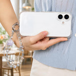 Collana per cellulare con ciondolo a forma di stella a cinque punte, dipinta ad olio, con laccetto di sicurezza.