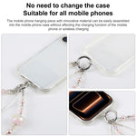 Collana per cellulare con ciondolo a forma di stella a cinque punte, dipinta ad olio, con laccetto di sicurezza.