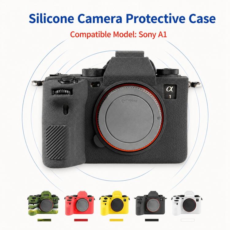 Custodia protettiva per fotocamera in morbido silicone con texture litchi, For Sony ILCE-1 / A1 / Alpha 1