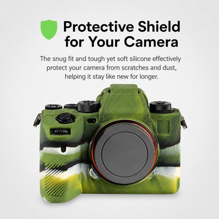 Custodia protettiva per fotocamera in morbido silicone con texture litchi, For Sony ILCE-1 / A1 / Alpha 1