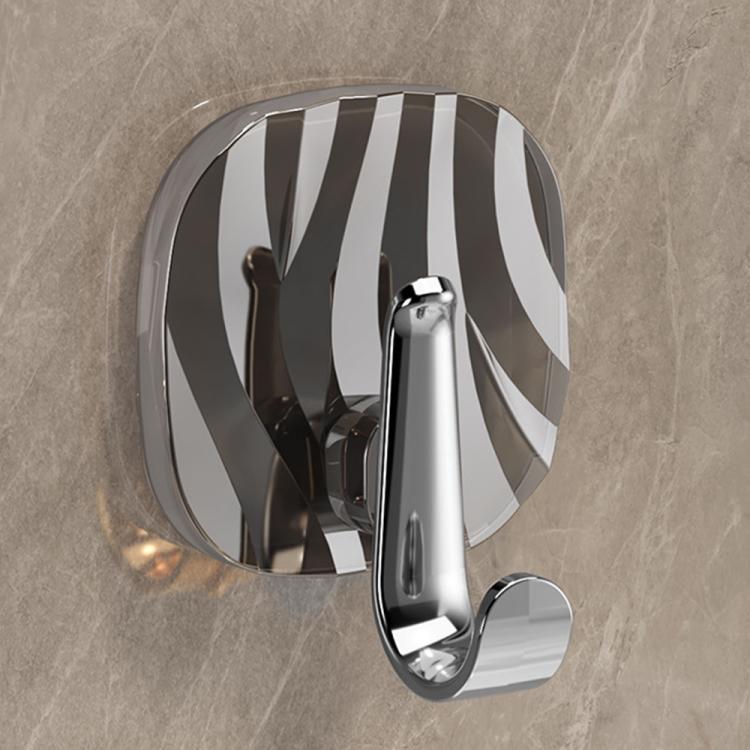 Ganci adesivi in plastica di lusso, senza foratura, resistenti e senza lasciare tracce, ideali per appendere abiti., Silver Hook