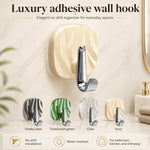 Ganci adesivi in plastica di lusso, senza foratura, resistenti e senza lasciare tracce, ideali per appendere abiti., Silver Hook