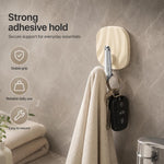 Ganci adesivi in plastica di lusso, senza foratura, resistenti e senza lasciare tracce, ideali per appendere abiti., Silver Hook