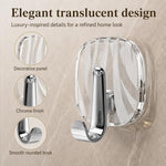 Ganci adesivi in plastica di lusso, senza foratura, resistenti e senza lasciare tracce, ideali per appendere abiti., Silver Hook
