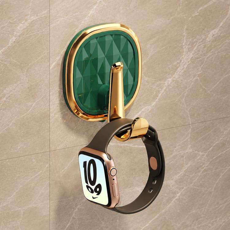 Ganci adesivi in plastica di lusso, senza foratura, resistenti e senza lasciare tracce, ideali per appendere abiti., 1PC