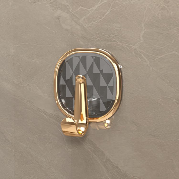Ganci adesivi in plastica di lusso, senza foratura, resistenti e senza lasciare tracce, ideali per appendere abiti., 1PC