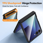 Custodia per telefono in similpelle PU con texture triangolare integrata., For Galaxy Z Flip7 5G