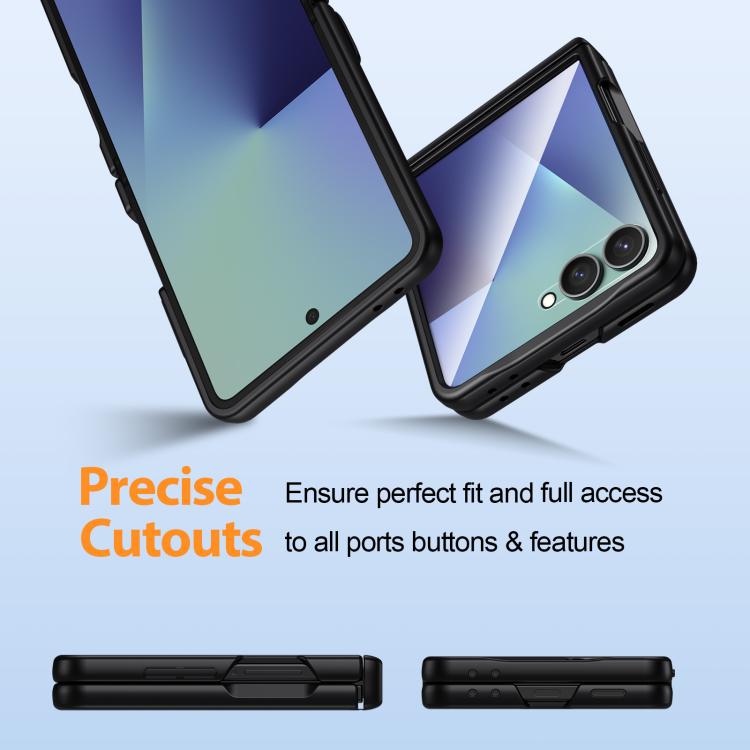 Custodia per telefono in similpelle PU con texture triangolare integrata., For Galaxy Z Flip7 5G