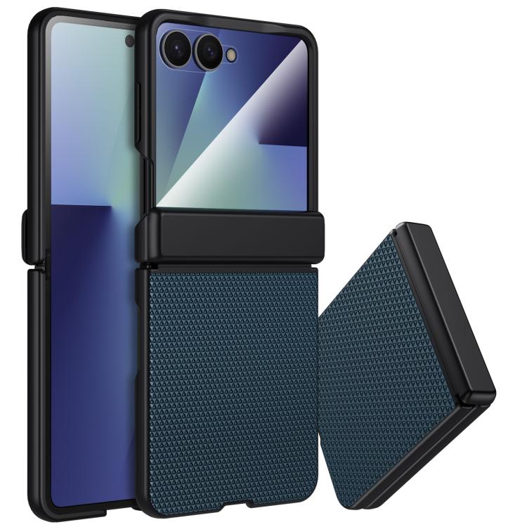 Custodia per telefono in similpelle PU con texture triangolare integrata., For Galaxy Z Flip7 5G