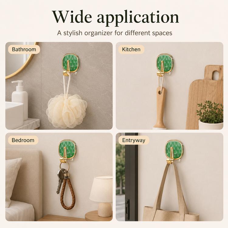 4 ganci adesivi in plastica di lusso, senza foratura, resistenti e senza lasciare tracce, ideali per appendere abiti., 4PCS