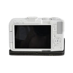 Mezza custodia per fotocamera in pelle vegana con texture litchi, For Canon EOS R50 V