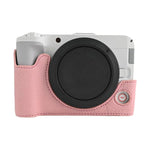 Mezza custodia per fotocamera in pelle vegana con texture litchi, For Canon EOS R50 V