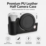 Mezza custodia per fotocamera in pelle vegana con texture litchi, For Canon EOS R50 V