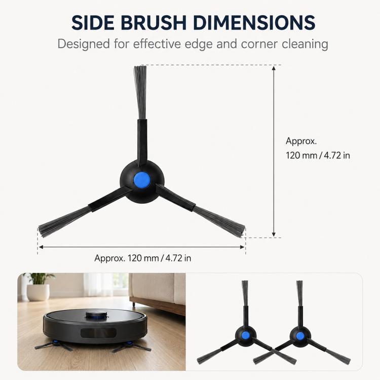 Per i ricambi di Ecovacs DEEBOT N20 Pro / N20 Plus / N20, Dual Black Side Brush, Black Filter, White Filter, Activated Carbon Filter, Deep Mop Pad, Washable Mop Pad, Main Brush Cover, Mop Pad Holder, Water Tank, Filter-Free Dust Box