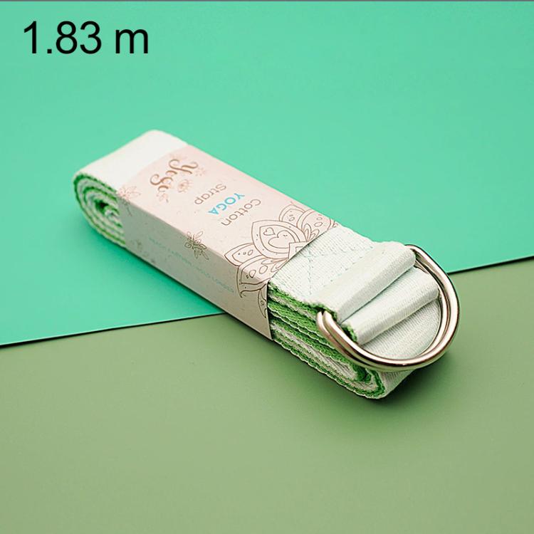 Cintura da yoga multifunzionale in cotone elasticizzato bicolore, corda da yoga, 1.83m, 2.5m
