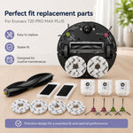Per i ricambi di Ecovacs DEEBOT T20 Pro / T20 Max / T20, 14pcs Combo, Main Brush, Activated Carbon Filter, Dual White Side Brush, Dual Grey Side Brush, Mop Pad Holder, Dust Bag, Activated Carbon Dust Bag, White Mop Pad, Grey Mop Pad                    ...