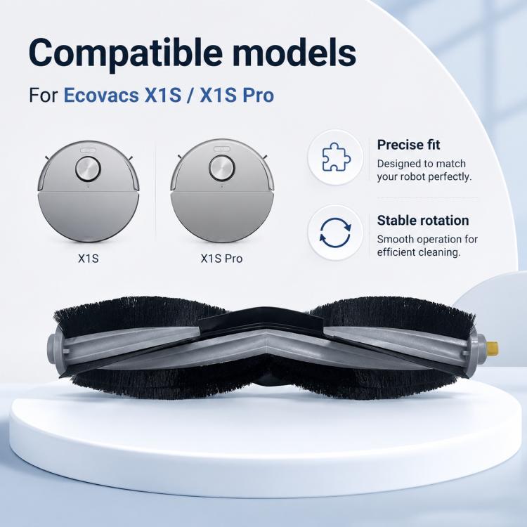 Per ricambi per Ecovacs DEEBOT X1S / X1S Pro, Main Brush, Rubber Roller Brush, Dual Grey Side Brush, Black Filter, White Filter, Activated Carbon Filter, Blue Striped Mop Pad, White Striped Mop Pad