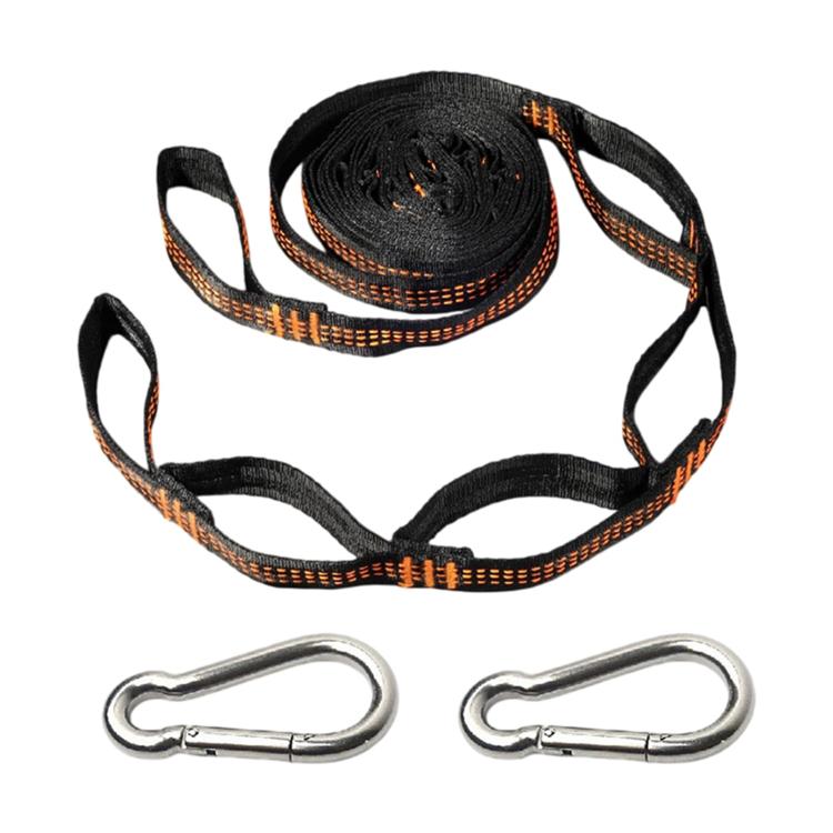Set di 2 corde per altalena colorate multiuso per campeggio all'aperto, con anello regolabile e fibbia a sgancio rapido.