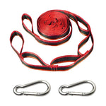 Set di 2 corde per altalena colorate multiuso per campeggio all'aperto, con anello regolabile e fibbia a sgancio rapido.