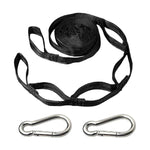Set di 2 corde per altalena colorate multiuso per campeggio all'aperto, con anello regolabile e fibbia a sgancio rapido.
