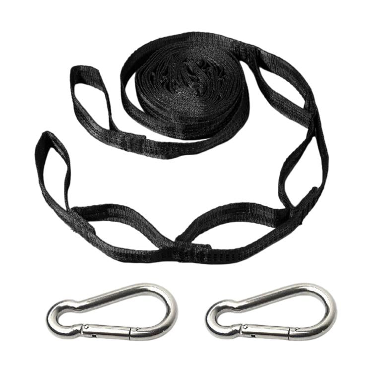Set di 2 corde per altalena colorate multiuso per campeggio all'aperto, con anello regolabile e fibbia a sgancio rapido.